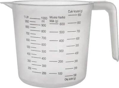 Obrázek produktu pro Kuchyňská odměrka s odměrkou na odměřování potravin, 1 litr