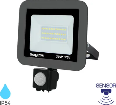 Produktbild von Braytron LED Strahler mit Bewegungsmelder Außen Garage Garten superhell Lampe 30W IP54 3000K