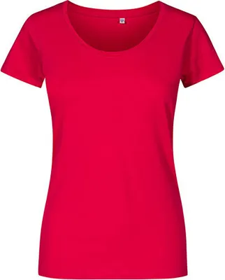 Immagine prodotto di X.O by Promodoro 1545 | Maglietta donna a girocollo, cotone pettinato - Colore: Rosa brillante - Taglia: XL
