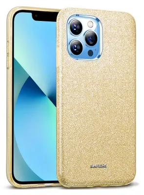 Image de Étui pour téléphone portable iPhone 13 Pro Coque pailletée Couverture TPU, or