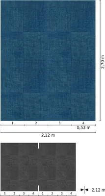 Produktbild von NEWROOM Tapete Blau Vliestapete Stoff - Wandbild Modern   Muster Einfarbig Tapete Uni