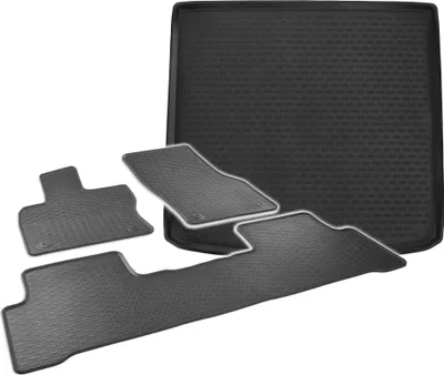 Produktbild von Gummi Kofferraumwanne + Fußmatten Set für VW Touran 2 5T, Bj. 5/2015-