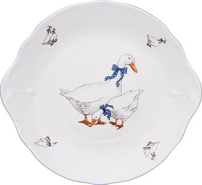 Image de Thun 1794 Assiette à tarte, 27 cm, Constance, oies, porcelaine Thun