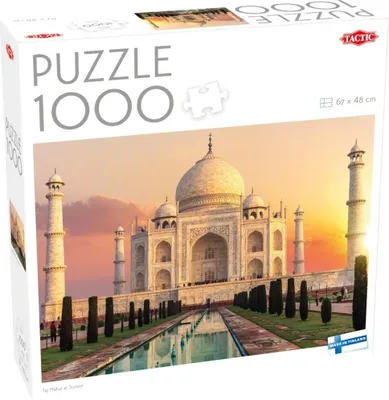 Immagine prodotto di Puzzle da 1000 pezzi: il Taj Mahal al tramonto - Tactic