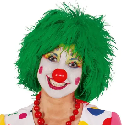 Perücke Clown Grün Clownsperücke für Erwachsene von Vorne