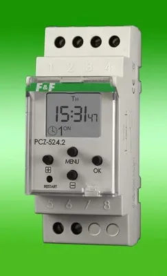 Zdjęcie produktu dla F&F | Zegar astronomiczny PCZ-524.4 - czarny - inteligentne sterowanie - oszczędność energii