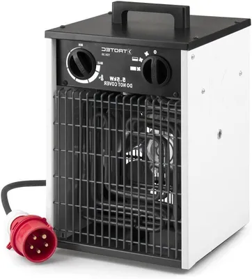 Productafbeelding van Elektrische Kachel - Mobiele Heater - Werkplaats Verwarmen - Constante Temperatuur - 5.5 kW - Zwart/Wit
