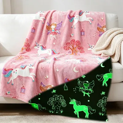 Obrázok produktu pre Detská deka 150 x 200 cm, svietiaca v tme, pre detskú posteľ