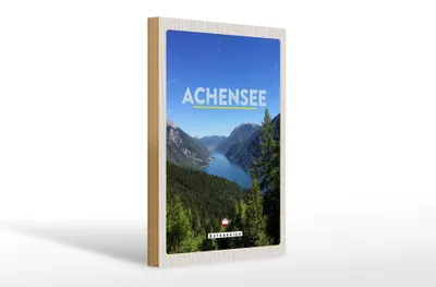 Produktbild von Holzschild Reise 20x30cm Achensee Österreich Wanderung