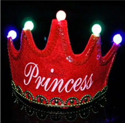 Immagine prodotto di Festa, Compleanno Led Luminoso Testa  12X10.5 Cm Rosso Principessa Nt5714