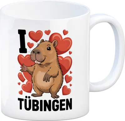 Produktbild von I love Tübingen Capybara Kaffeebecher