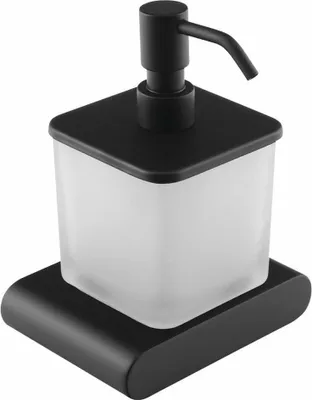 Obrázok produktu pre FLORI dávkovač mydla 300 ml, matné sklo, čierny mat