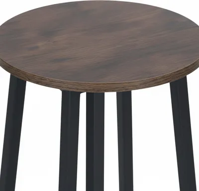 Obrázek produktu pro Sada 2 barových židlí, sedák z MDF, kovový rám