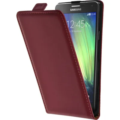 Produktbild von PhoneNatic Kunst-Lederhülle kompatibel mit Samsung Galaxy A7 (A700) - Flip-Case pink + 2 Schutzfolien