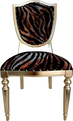 Produktbild von Casa Padrino Art Deco Luxus Esszimmer Stuhl Leopard / Gold - Luxus Hotel Möbel