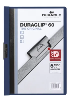 Produktbild von DURABLE Klemmmappe DURACLIP® 60 A4, 220907 dunkelblau