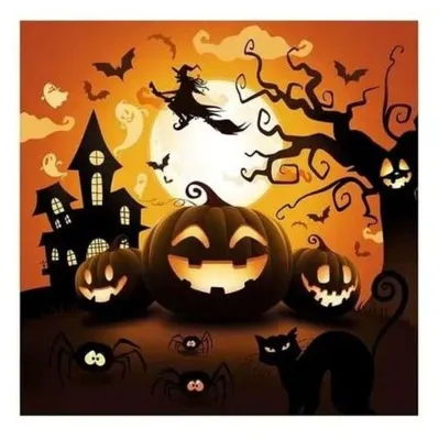 Immagine prodotto di 12 tovaglioli con zucca di Halloween