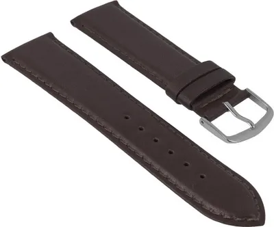 Produktbild von Uhrenarmband XL Büffelkalb Leder Dunkelbraun mit Naht 26408S, Stegbreite:16mm