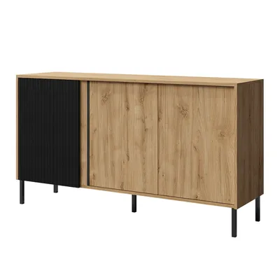 Produktbild von AX LIVING Kommodeschrank Mikasso – 145cm Breite Design Eiche/Schwarz