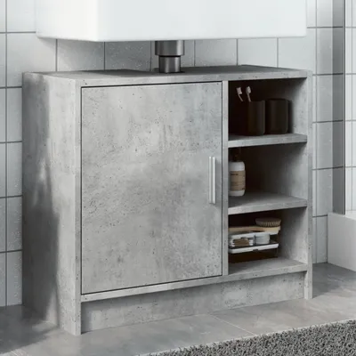Immagine prodotto di Maison Exclusive - Mobile lavabo grigio cemento 63x29x55 cm Materiale ligneo