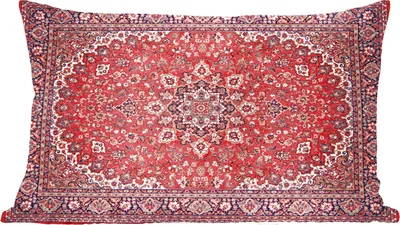 Produktbild von MuchoWow® Zierkissen Sofakissen Wohnzimmer Dekokissen 60x40 cm Teppich - Perserteppich - Rot - Kopfkissen - Polster mit Foto