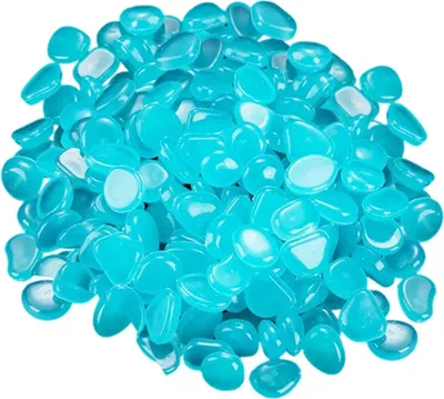 Produktbild von Leuchtende Kieselsteine, 200 Stück, blau, im Dunkeln leuchtende Steine, dekorative Kieselsteine für den Außenbereich, Garten, Aquarium, Wege, Kinderzimmer