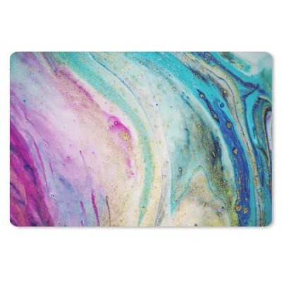 Produktbild von MuchoWow® Schreibtischunterlage Marmor - Farbe - Regenbogen 60x40 cm - XXL Mauspad - Großes Mauspad