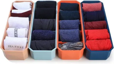 Image de Rangement en tissu gris clair pour sous-vêtements et vêtements