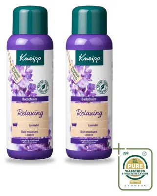 Imagen del producto de 2 unidades de espuma de baño Kneipp de lavanda, relajante, 400 ml, pack ahorro