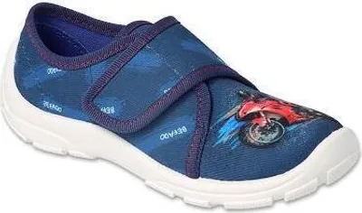 Produktbild von Jungen Hausschuhe Befado 974X533 974Y533 FLEXI Blau, Motorrad