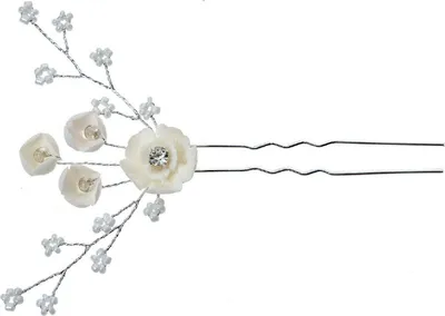 Immagine prodotto di Juleeze JZHC0057 Forcina per capelli color argento bianco 6x1x12 cm