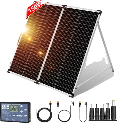 Obrázek produktu pro Skládací solární panel, výkon 160 W, lehká přenosná konstrukce, 160 W