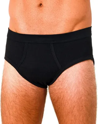 Produktbild von 10410 Herren Slip 2er Pack in Farbe schwarz - Doppelripp - aus 100 % Baumwolle