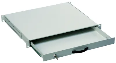 Produktbild von DIGITUS 19" Tastaturschublade 1 HE lichtgrau (RAL7035)