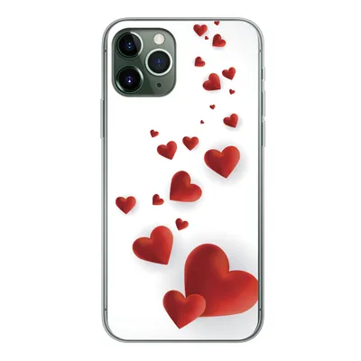 Produktbild von MuchoWow® Handyhülle Schutzhülle Hülle für iPhone 11 Pro Eine Illustration eines Pfades der Herzen Silikon Softcase Handy Hülle - Handy