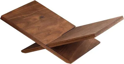 Produktbild von Hölzernes Kochbuch-Standard - Tablet- und Magazine-Halter - stabil und dekorativ - braun - 24 x 40 x 13 cm - Holz für Küche und Arbeitsplatte