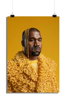 Zdjęcie produktu dla Plakat Kanye West - Plakat Noodles - Plakat modowy - Plakat muzyczny - 51x71cm - Idealny do oprawienia w ramkę