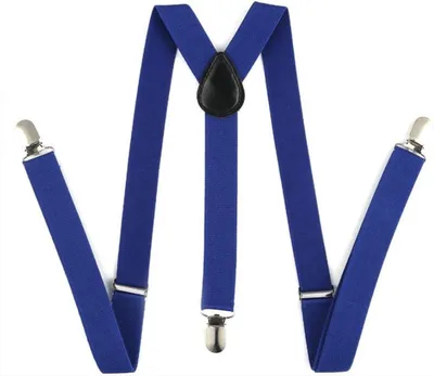 Immagine prodotto di CHPN - Bretelle - Bretelle blu - Elastici per pantaloni - Blu scuro - Taglia unica - Regolabili - Elastici - Unisex