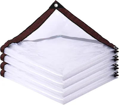 Obrázok produktu pre Priehľadná plachta s očkami 2x2.5 m, vodotesná, odolná voči poveternostným vplyvom, pre záhradu