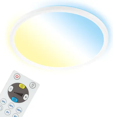 Zdjęcie produktu dla Panel LED BRILONER SLIM, zdalne sterowanie, możliwość ściemniania, regulacja temperatury barwowej CCT, efekt podświetlenia, biały, 29 x 3 cm