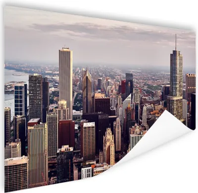 Produktbild von MuchoWow® Poster Chicago - Büro - Wasser 60x40 cm - Schlafzimmerdekoration
