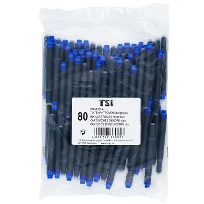 Produktbild von TSI Tintenpatronen Universal 80er Packung, königsblau