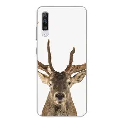 Produktbild von MuchoWow® Handyhülle Schutzhülle Hülle für Samsung Galaxy A70 Hirsche - Tiere - Geweih - Kinder - Jungen Silikon Softcase Handy Hülle - Schutzhaube
