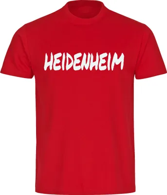 Produktbild von multifanshop Herren T-Shirt - Heidenheim - Textmarker, rot, Größe 3XL