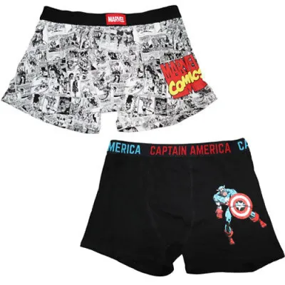 Produktbild von Marvel Avengers America Herren Boxershorts Unterhose 2er Pack – Bunt / M