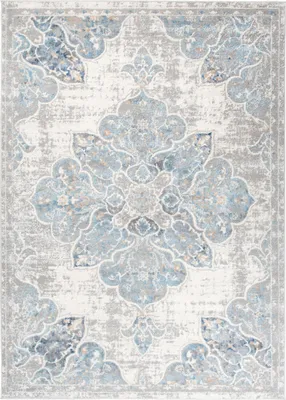 Produktbild von Tapiso Teppich VALLEY Modern Kurzflor Grau Blau Wohnzimmer 200 x 300 cm