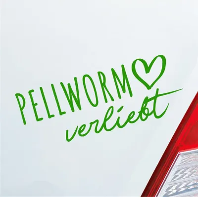 Produktbild von Auto Aufkleber Pellworm verliebt Herz Insel Nordsee Liebe Car 19x8 cm Hellgrün Sticker Heckscheibenaufkleber