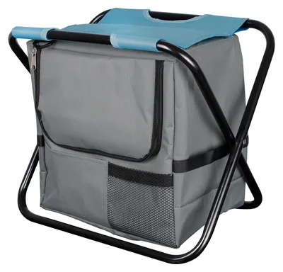 Faltbarer Anglersessel mit Kühltasche Blau