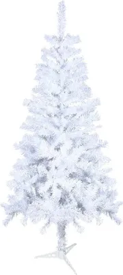 Produktbild von Weihnachtsbaum Künstlich 240cm (Ø ca. 130 cm) mit 880 Spitzen Schnellaufbau Klapp-Schirmsystem Tannenbaum Künstlich mit Metallständer Christbaum - 240CM Tannenbaum Weiß PVC CEEDIR
