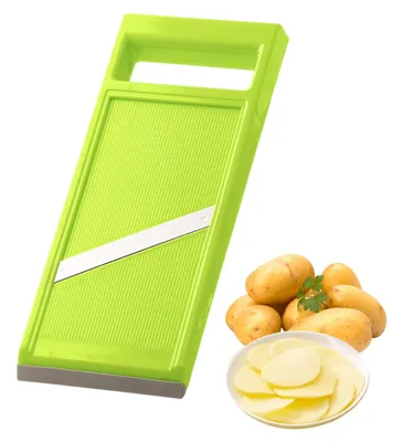 Produktbild von Handgehaltener Gurkenschneider aus Edelstahl, Lebensmittelzerkleinerer, Tragbarer Küchenhobel für Käse, Zwiebeln